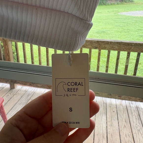 White Ribbed Bikini Top - Picture 2 of 3